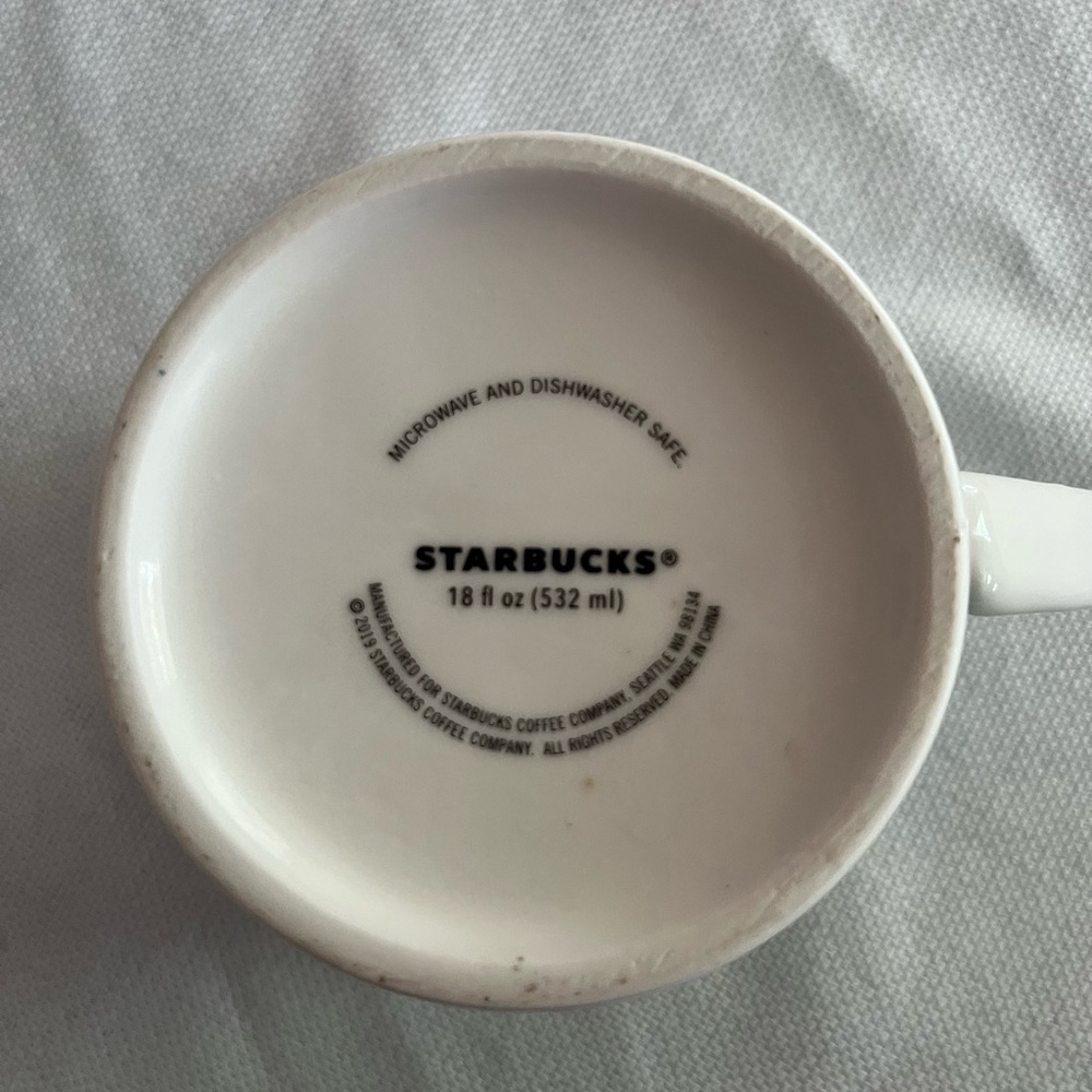 Starbucks 2019 Mint Green Mug with Festive Design 18 ounces EUC - Picture 4 of 4